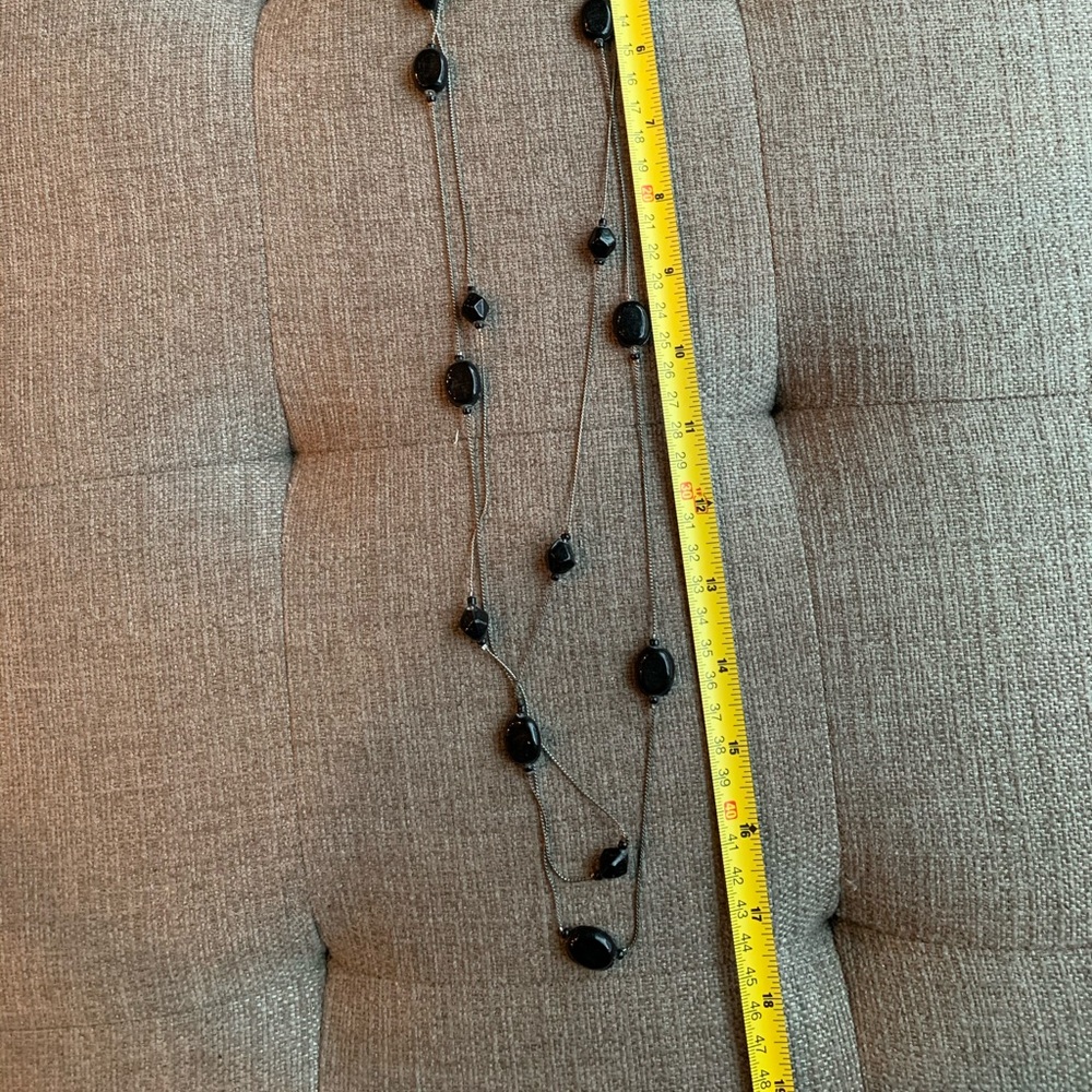Black beaded necklace